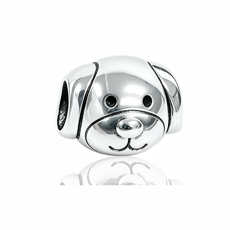 925 Silver Plated Pet Dog Charm Bead, DIY Gift